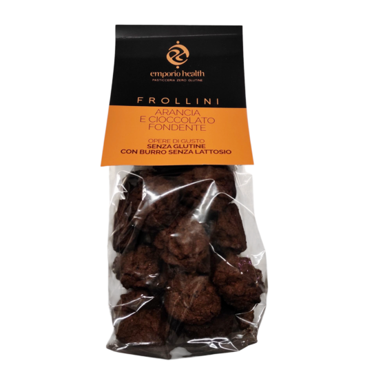 Biscotti con farina di mandorle, arancia e cioccolato fondente